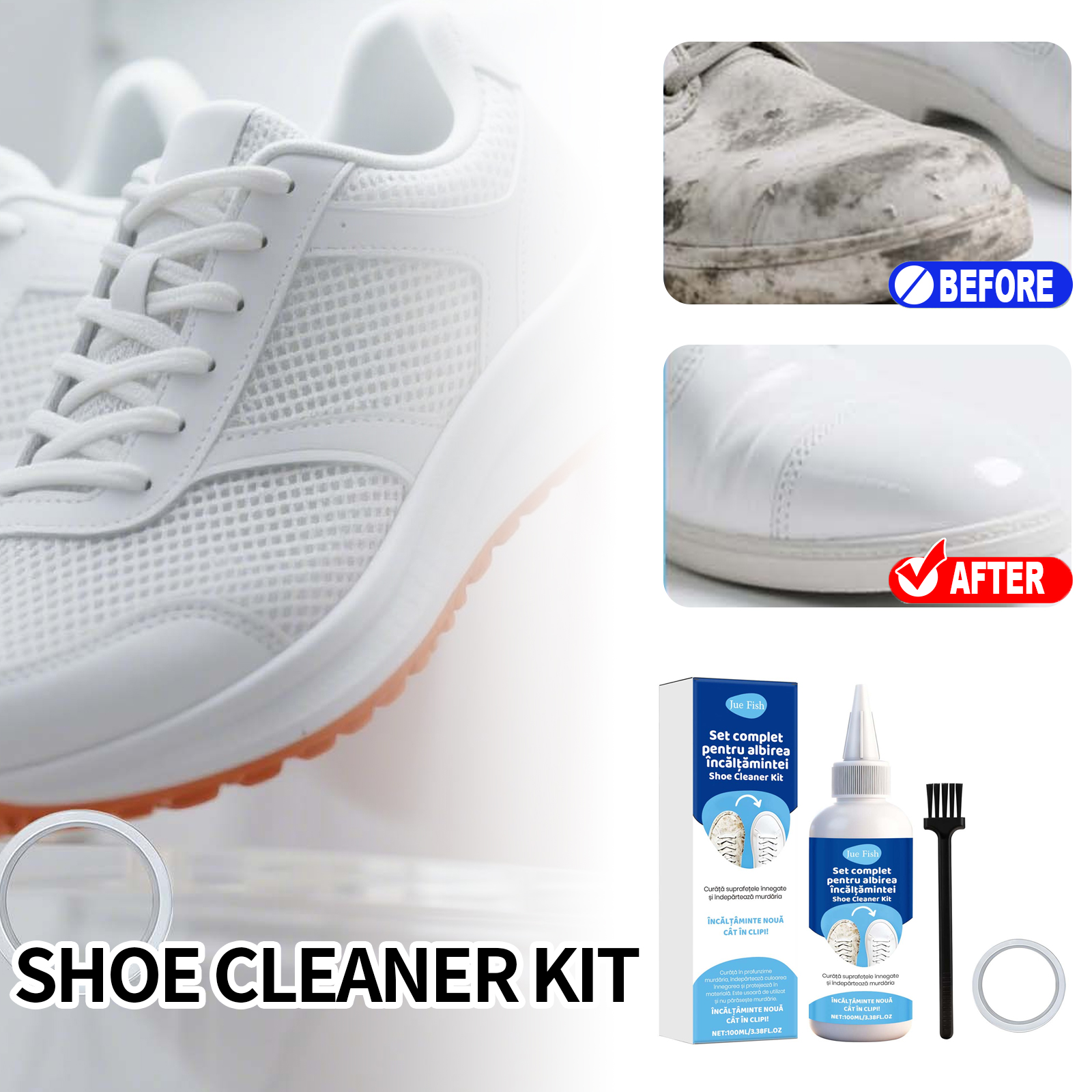Sneaker Care Whitener - Shoes Whitening Gel Kit With Tape