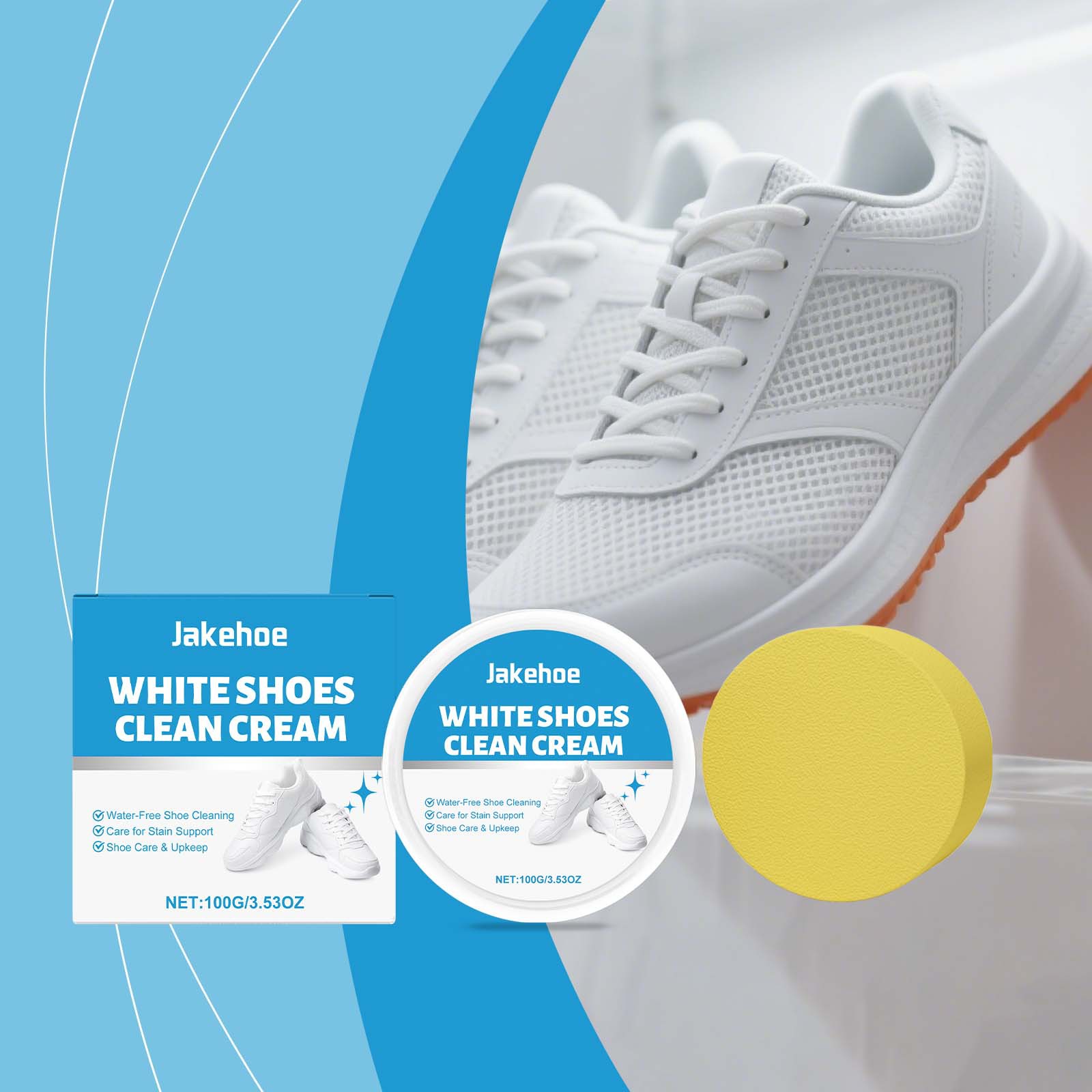 White Shoe Cleaner Cream Sneak - Sneaker Care Whitener avis et prix