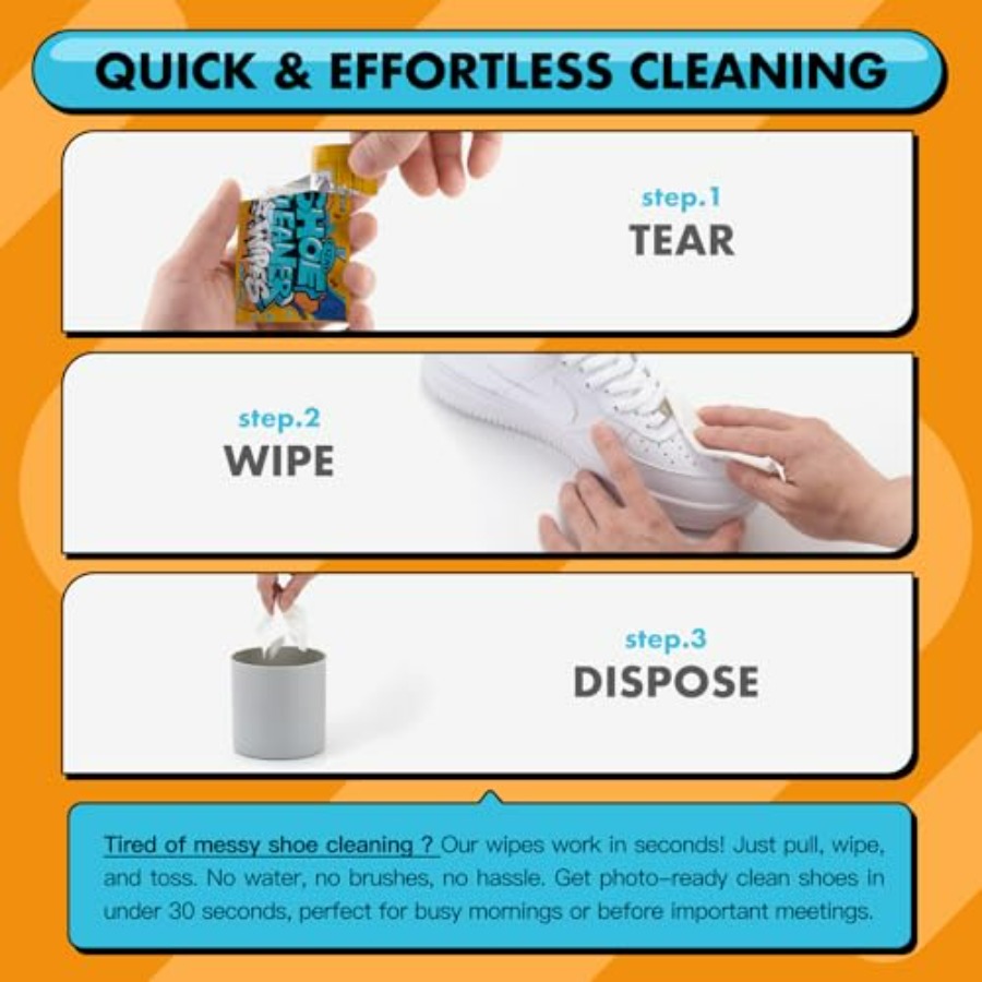 Shoe Cleaner Wipes, Shoe Clean - Sneaker Care avis et prix