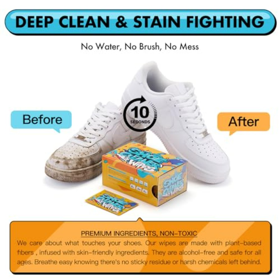 Shoe Cleaner Wipes, Shoe Clean - Sneaker Care avis et prix