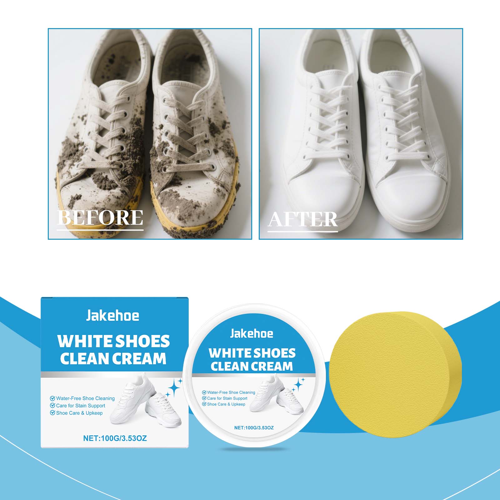 White Shoe Cleaner Cream Water - Sneaker Care Whitener avis et prix
