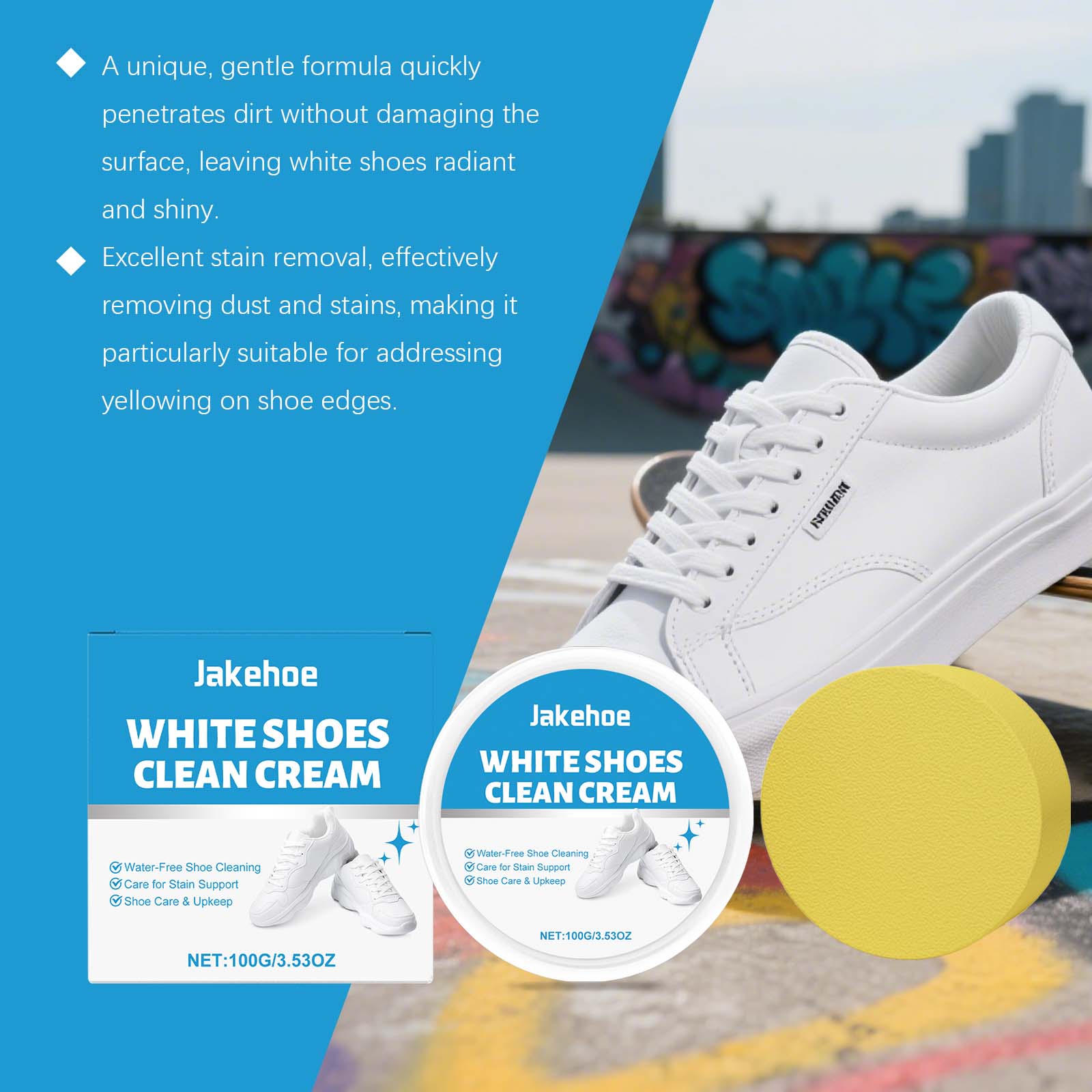 White Shoe Cleaner Cream Water - Sneaker Care Whitener avis et prix