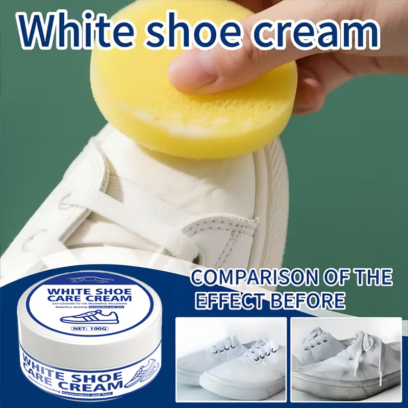 White Sneaker Care Cream with  - Sneaker Care Whitener avis et prix