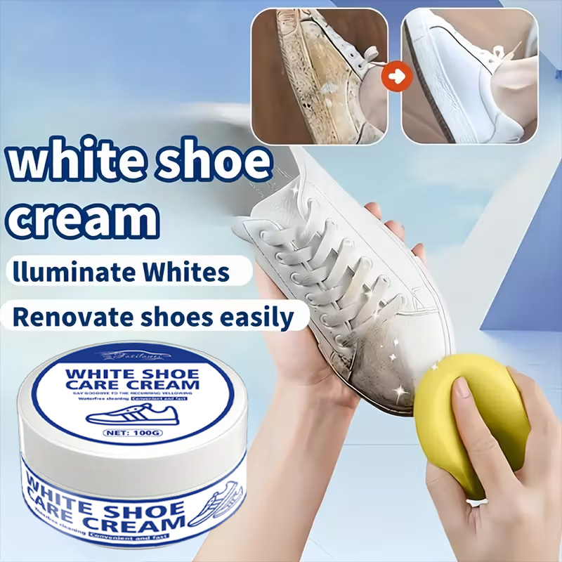 White Sneaker Care Cream with  - Sneaker Care Whitener avis et prix