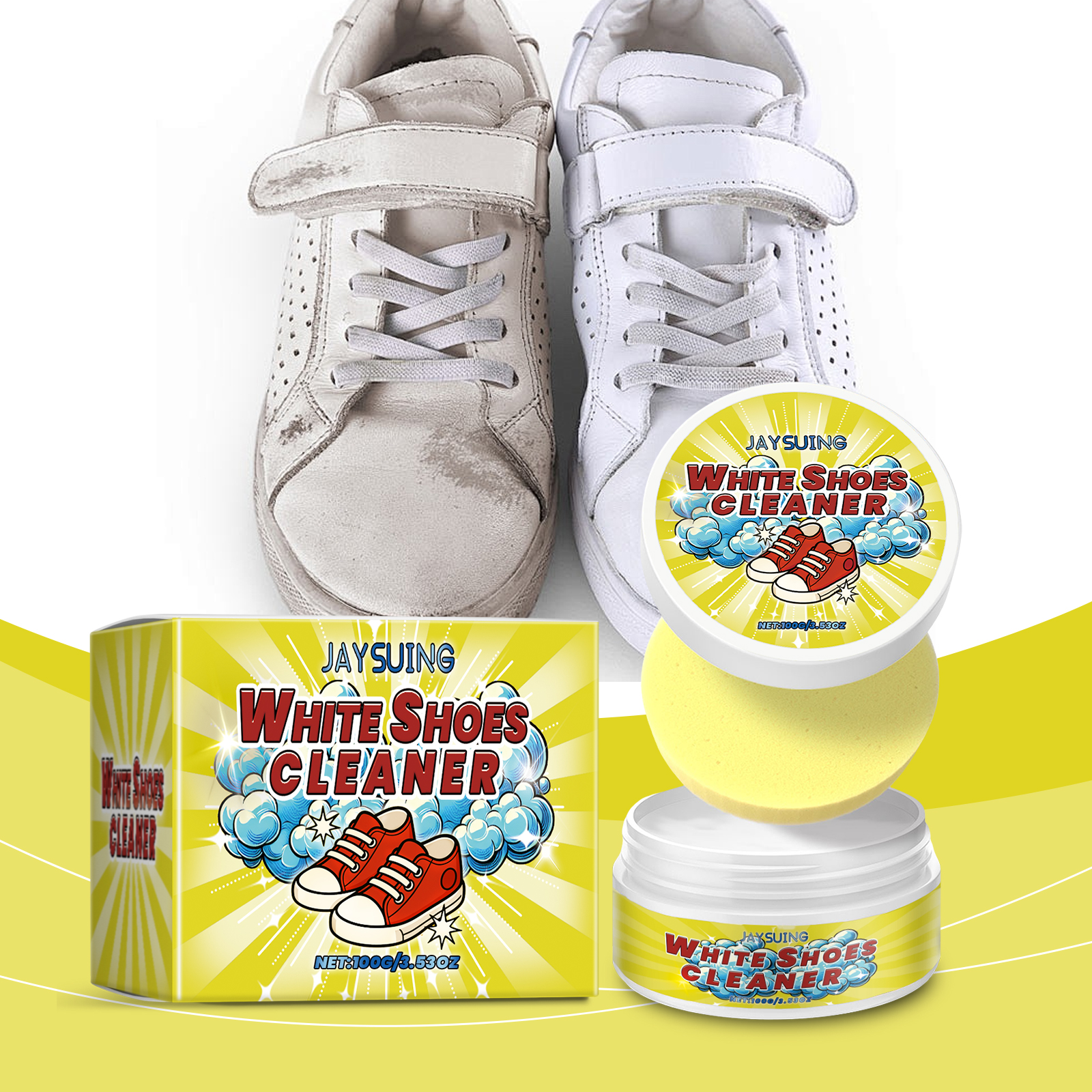 White Shoes Cleaning Cream Sta - Sneaker Care Whitener avis et prix