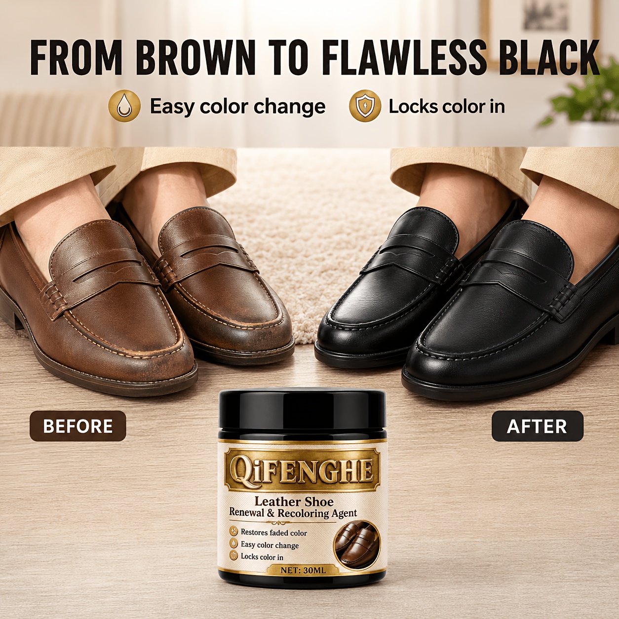 Leather Shoe Renewal Recolorin - Shoe Polish Cream avis et prix