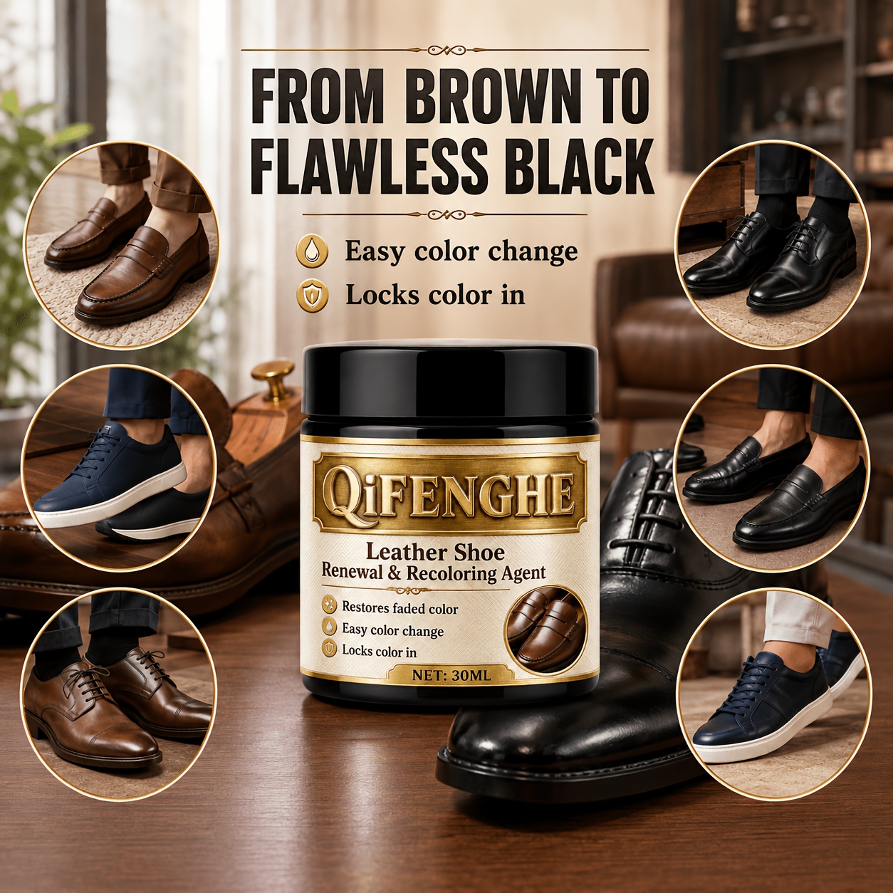 Leather Shoe Renewal Recolorin - Shoe Polish Cream avis et prix
